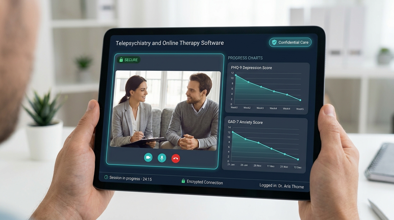 Telepsychiatry & Online Therapy Dashboard