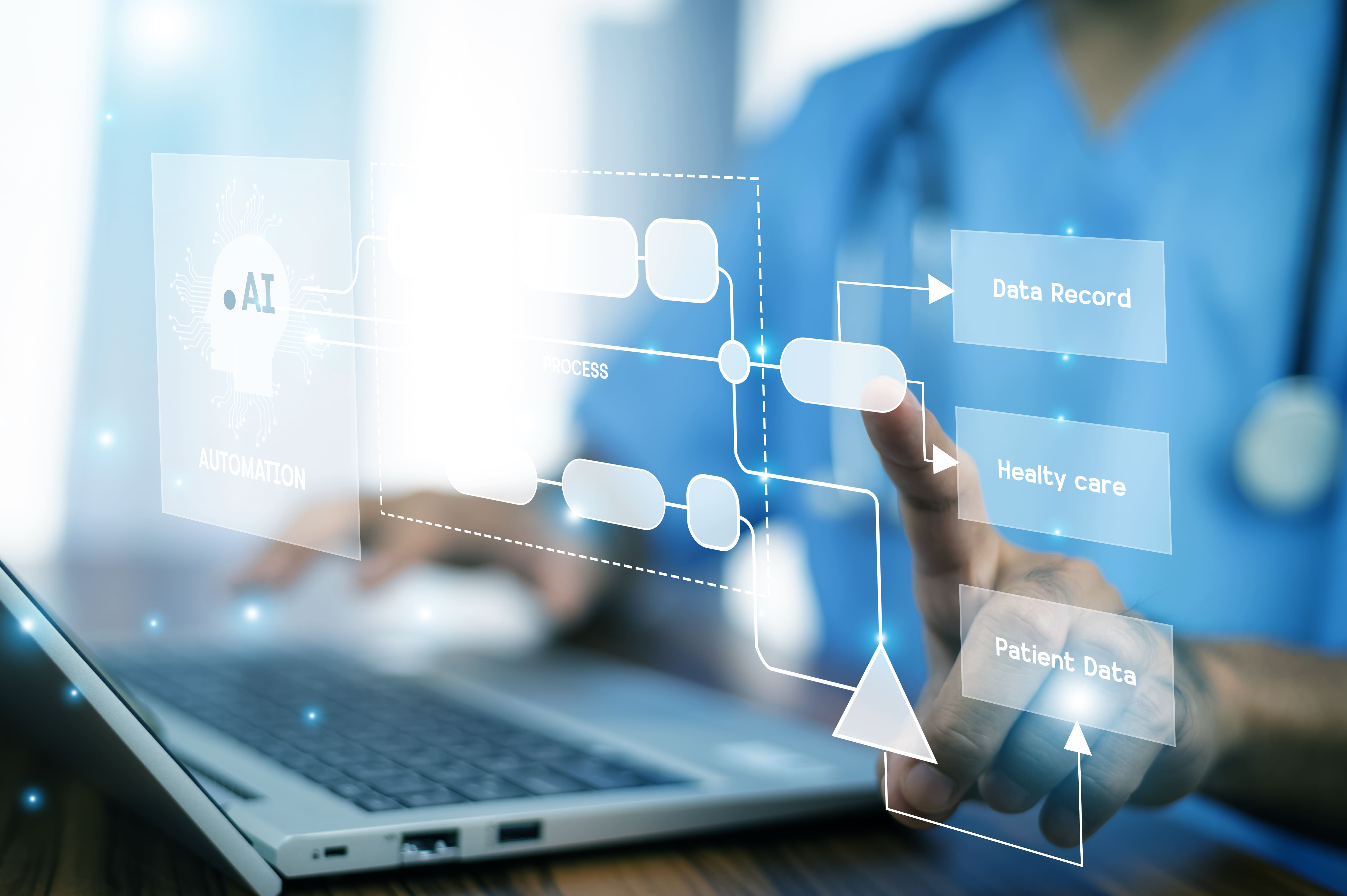 Architecture diagram of real-time audit logs across healthcare systems