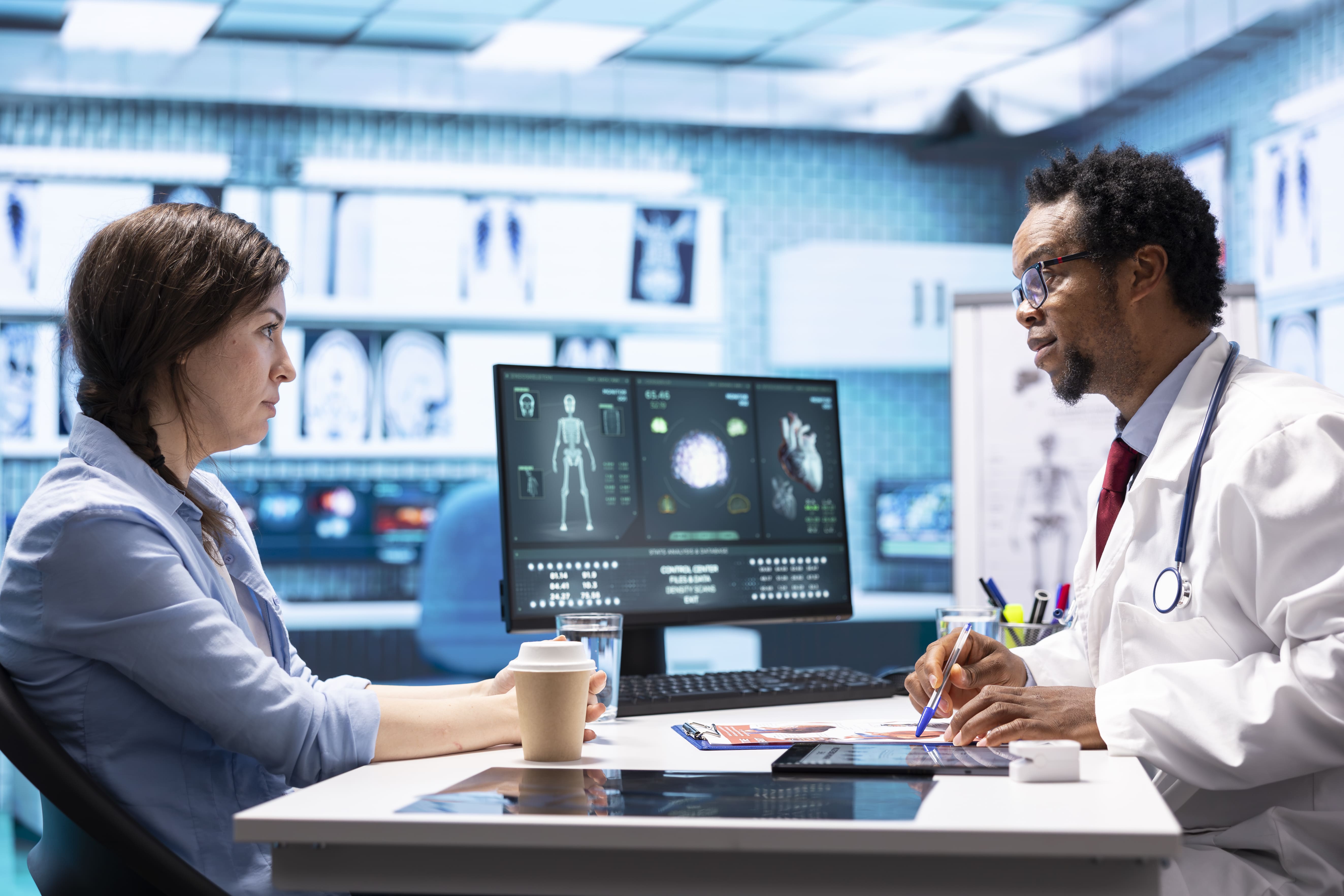 EMR software with telehealth dashboard showing virtual visit and patient records